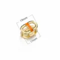 Mini fibbia per foulard in metallo a forma di H, elegante accessorio clip nastro camicia. - Oro