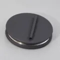 Magnetic brooch converter, black round punch-free pin backing for secure clothing wear. - Oversized / Black