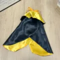 Cute pet Halloween bat cape costume for cats and dogs, funny vampire cloak apparel. - M / Yellow