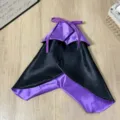 Halloween bat cape for cats and small dogs, cute black and purple pet costume outfit. - M / Purple