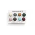 Set van 8 matte geplooide bloem hijab magneten kleurrijke sterke magnetische spelden - 8 Stk/Verpakking / Koele Tinten