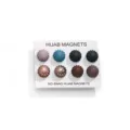 Mat geplooide bloem hijab magneten sterke magnetische spelden voor hoofddoek set 8 stuks - 8 Stk/Verpakking / Kleur Koffie Serie