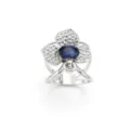 Vintage squisito fiore sciarpa fibbia donna scialle clip elegante quadrato decorativo accessorio - Argento
