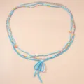 Elegante catenella da girovita con perline e perle colorate multistrato donna. - Modello a fiocco / Set di 3