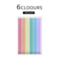 Set de Notes Adhésives Couleur Morandi 6 Couleurs Marqueurs de Page Pastel Bureau - 6 couleurs à corps coloré tons macarons