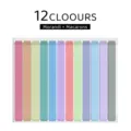 Lot de 12 surligneurs carrés aux couleurs Morandi et Macaron pour le bureau et l'école. - Ensemble de 12 couleurs à corps coloré