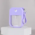 Portable card spray bottle with purple silicone case and hook for travel daily use. - Bottle + Silicone Case + Keychain / Light Purple