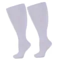 Λευκες καλτσες συμπιεσης μεγαλο μεγεθος unisex ελαστικες ιατρικες καλτσες γονατου - 3XL / Λευκό