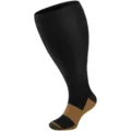 Kάλτσες διαβαθμισμένης συμπίεσης μαύρο καφέ, ελαστικός ψηλός σχεδιασμός για καθημερινή χρήση. - 3XL / Μαύρο στυλ χαλκού