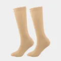 Chaussettes de compression sport pour course et cyclisme, bas de contention couleur chair. - Chair