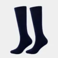 Chaussettes de compression sportives bleu marine pour course à pied, cyclisme et confort. - Bleu Marine