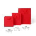 Red matte paper gift bags in small medium and large sizes for jewelry packaging - Gift Bag with Handle / S / Red