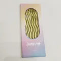 Creative gold wavy curve birthday candles 6pcs set for cake decoration in pastel box - Golden Happiness / 6Pcs/Set