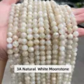 Natural 3A grade white moonstone loose round beads for handmade jewelry making DIY - 12mm (Approx. 31 Beads) / 3A Natural White Moonstone
