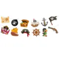 Pirate themed birthday party banner decoration with treasure chest and pirate ship icons - Pirate Theme Banner