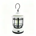 Witte retro campinglantaarn met COB-LED en ophanghaak voor sfeervolle tentverlichting - L17 Batterijtype (Groot) / 115*186mm / Wit