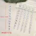 Set di 6 ornamenti a ghiacciolo in acrilico trasparente per l'albero di Natale - Ciondolo a Ghiacciolo a Spirale / 1 Pezzo
