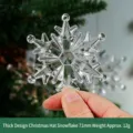Pendaglio a fiocco di neve in acrilico da 71mm per decorazione dell'albero di Natale - Fiocco di Neve Cappello di Babbo Natale (Spesso) / 1 Pezzo