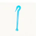 Blue plastic hair pull needle loop tool for braiding and bun styling for girls - Elastic Band Cutter / Blue