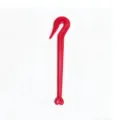 Red plastic pull hair needle tool for easy bun and braid styling for girls hair DIY - Elastic Band Cutter / Red