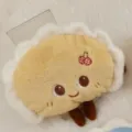 Borsa dell'acqua calda elettrica ricaricabile a forma di raviolo in peluche morbido - Senza Rivestimento / Fodera in peluche gialla