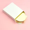 Gouden metalen opvouwbare ronde zakspiegel met een eenvoudige witte geschenkdoos - 6.5cm Met witte doos / Goud