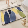 Zachte absorberende badmat met kleurrijke abstracte geometrische patronen decor - Bos stijl