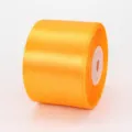 Rollo de cinta de raso naranja de 5 cm para envolver regalos y decoración de bodas - 5cm x 22m (Núcleo de Plástico) / Naranja