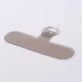 Guarnizione per cordino del telefono in PVC grigio trasparente a forma di T con anello - Grigio