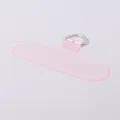 Guarnizione per cordino per telefono in PVC rosa traslucido a forma di T con anello a D - Rosa