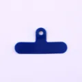 Duurzame blauwe T-vormige PVC telefoonkoord patch met ophanggat voor hoesjes - Clip / Donkerblauw