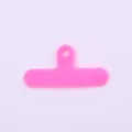 Eenvoudige roze T-vormige PVC telefoonkoord tabhouder voor universele mobiele hoesjes - Clip / Roze