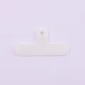 Universal white T-shape PVC phone lanyard tether tab for detachable neck straps, variant. - Clip / White