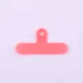 Premium translucent pink PVC T-shaped phone lanyard gasket patch for secure case attachment - Clip / Korean Pink