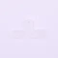 Transparent T-shaped PVC phone lanyard gasket patch for universal secure strap attachment - Clip / Clear