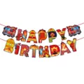 Firefighter themed happy birthday banner for kids party decorations - Happy Birthday Banner