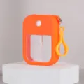 Tragbare 38ml Karten-Sprühflasche leerer Parfüm Alkohol Spender mit Silikonhülle neu. - Orange