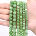 Grüne Naturstein-Rundperlen in 6mm, 8mm und 10mm für die DIY-Schmuckherstellung. - 6mm / Peridot-Kristall