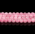 Perle rotonde sfaccettate in quarzo rosa naturale per creazione di gioielli fai-da-te - 4mm circa 90 pezzi / Perline Sciolte di Quarzo Rosa Faccettato