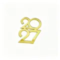 Décoration de gâteau en acrylique doré avec chiffres 2027 pour fête de nouvel an chic - 2027 Style 3 / 1.3mm / Or