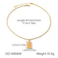 Gold tarot sun card pendant necklace in stainless steel with dimensions and weight info - The Sun (HC-N40444)