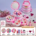 51-teiliges waschbares Make-up-Set für Kinder in pinkfarbener Tasche - Rosa Prinzessin Beauty-Koffer (1090)