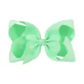 Elegante lazo para el pelo grande de 6 pulgadas de cinta de falla color verde menta - Verde Menta (530)