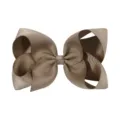 Elegante lazo para el cabello de cinta de grosgrain caqui de 6 pulgadas para niñas - Khaki (838)