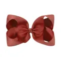 Lazo clásico de 15 cm de cinta de grosgrain color óxido para niñas y accesorios para el pelo - Rojo Óxido (780)