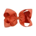 Lazo para el pelo grande de 6 pulgadas en cinta grosgrain naranja coral - Mandarina (765)