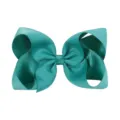 Elegante lazo para el pelo de cinta grosgrain verde azulado de 15 cm para niñas - Cerceta (343)