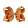 Lazo para el cabello de cinta de grosgrain naranja de 6 pulgadas para niñas y niños - Amarillo jengibre