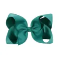 Lazo para el pelo de cinta de falla verde azulado de 6 pulgadas para niñas pequeñas - Verde Azulado (346)