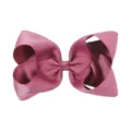 Lazo para el pelo de cinta de grosgrain rosa de 6 pulgadas para niñas con textura mate - Rojo Rosa (174)